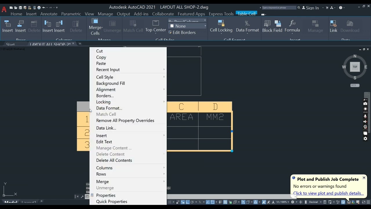 How to link dimensions to table cells in autocad . - YouTube