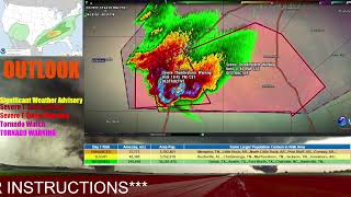DESTRUCTIVE Severe T-Storm Warning for Derby TX 3/1/23 (MONSTER HAIL) (forgotten) (FM RADIO) EAS#917