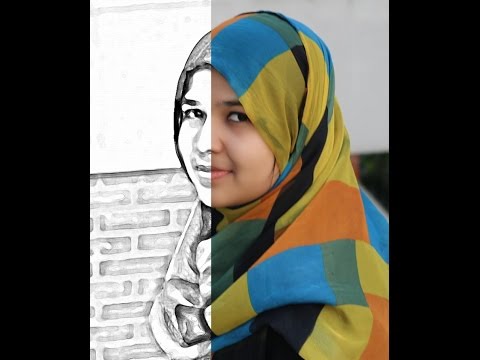 Realistic Pencil Sketch Drawing In Photoshop CC 2017 Tutorial - YouTube