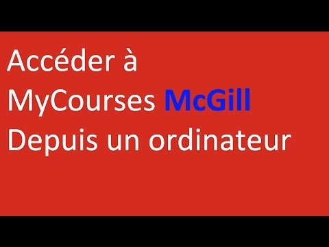 Accéder à MyCourses McGill d'un ordinateur