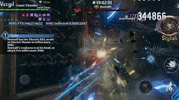 Devil May Cry Peak Of Combat Asia: Count Thunder Clears Beowulf HAH-S Boss Hunt in 2 mins (946M Pts)