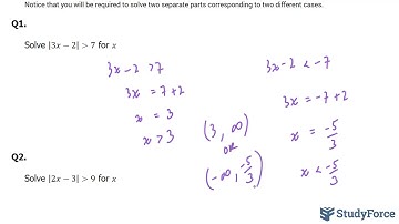 Solve LINEAR inequalities with absolute values (Part 2)