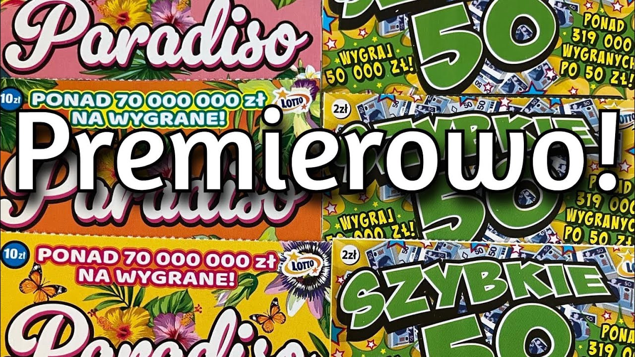 Premiery z wygranymi 🎉 SZYBKIE 50 i Paradiso 🌴#zdrapkilotto #zdrapki #lotto #scratch #loteria
