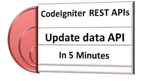 CodeIgniter CRUD API in 5 minutes, CodeIgniter update data API Tutorial #php #ci #apis #codeigniter