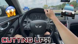 Loud Q50 Pov Drive Crazy Burble Tune Carbon Fiber Mirror Install