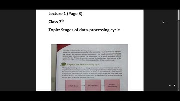 Topic # 01 | Stages of data processing cycle