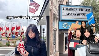 shopping in woodburn premium outlets, checking out kinokuniya & target