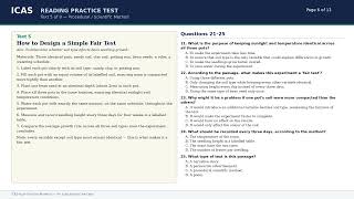 ICAS Grade6/7Advanced Reading Practice Test (PaperE,Flevel)Full Mock Exam with Comprehension &Answer