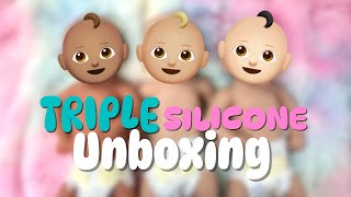 TRIPLE UNBOXING! Silicone Babies - Soft and super squishy silicone dolls - Hyperrealistic Dolls