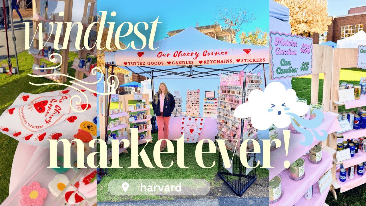 The Windiest Market I’ve EVER Done 🌪️ // market prep, advice on growing a business, packing orders