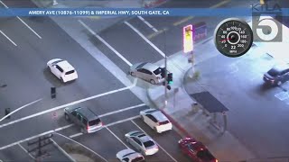2 in custody after suspected DUI pursuit in L.A. County