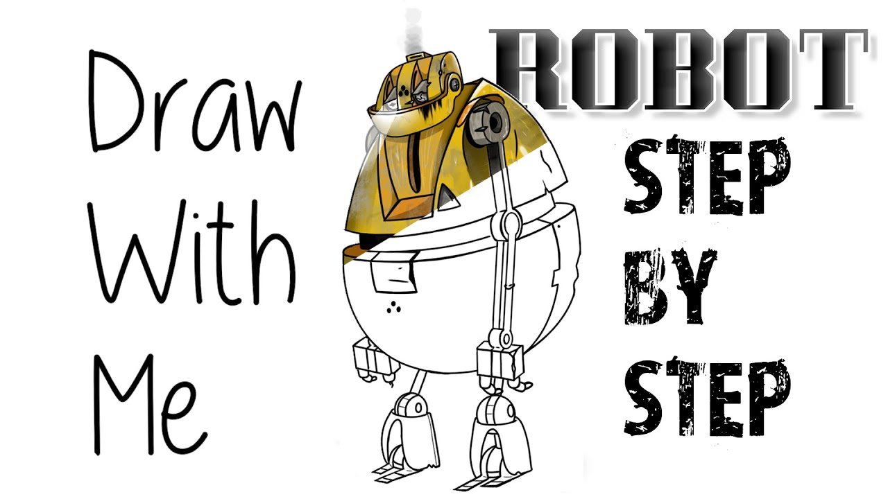 How to draw an out of work robot | how to draw robot easy | step by step drawing | robot drawing