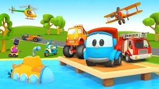 Leo's World Mobile Game. Assembling Cars and Races with Leo the Truck