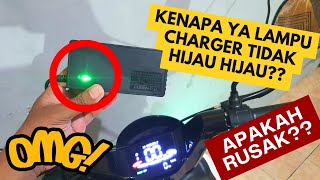 Charger nya kok tidak berwarna hijau?⁉️penjelasan charger sepeda listrik