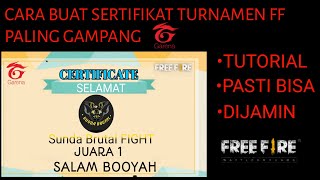 TERBARU.  Cara buat sertifikat turnamen online ff terbaru dgn mudah