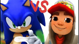 Who is best? Sonic BOOM the Hedgehog vs Jake from  Subway Surfers. CHALLENGE.BATTLE. Who is faster screenshot 5