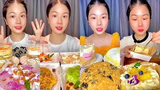 Eating Jelly Cups, Cream Cake & Fruit Pudding ASMR Mukbang | Soft Chewy Sweet Eating Sounds screenshot 4