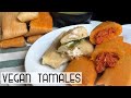 VEGAN TAMALES | “Pork” Chile Rojo (Jackfruit), Queso con Rajas | Mexican food