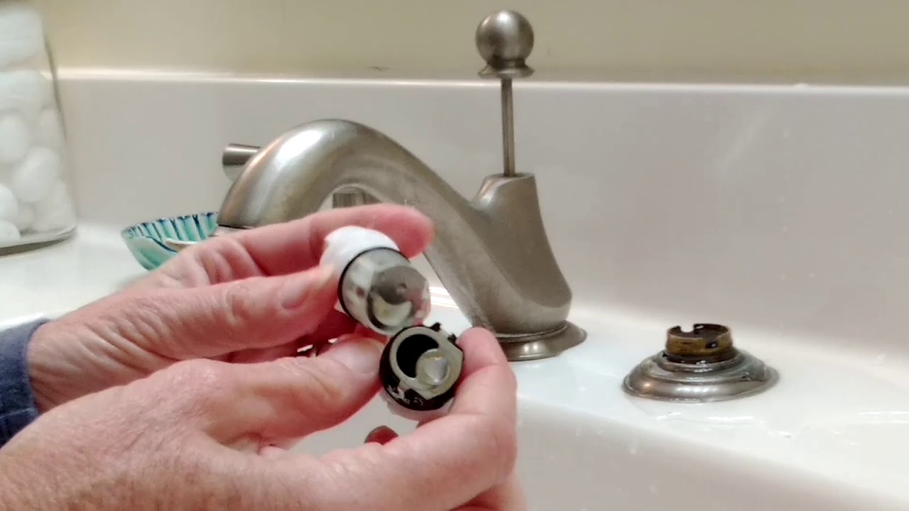Delta Haywood Bathroom Faucet Cartridge Repair YouTube