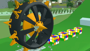 Wheel Smash! Very Satisfying And Relaxing ASMR Slicing Game