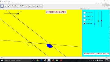 How to construct corresponding angle using GeoGebra by Ramesh jaiswal