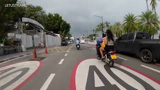 Pattaya City Soi 6 Beach Road Mai 2024 Low Season am morgen mit Scooter, Moped. Thailand.