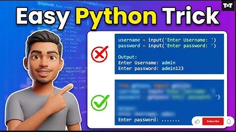 easy python trick using getpass || TechxTech || subscribe  #pythonprogramming  #pythontutorial