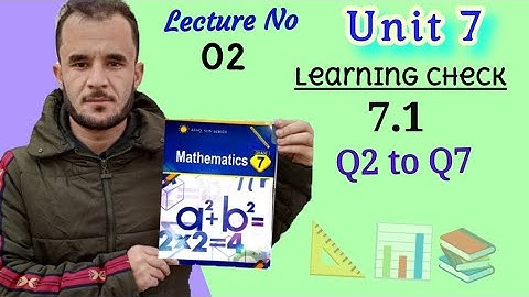 7th math unit 7 check 7.1 Q2 to Q7 afaq sun series