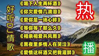 好听DJ情歌《喝下人生两杯酒》《你欠爱情几滴泪》爱你是一场心碎