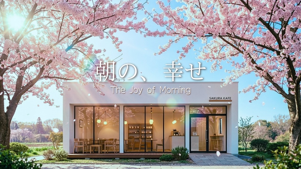 【朝の癒やしBGM】朝の、幸せ。心整うピアノ｜眩しい朝日を浴びた桜と共に｜Morning Bliss: Gentle Piano