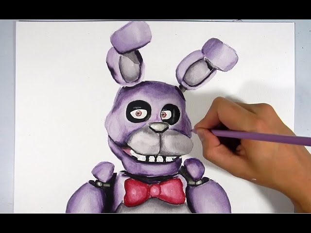 COMO DIBUJAR BONNIE FNAF KAWAII PASO A PASO - Dibujos kawaii fáciles 