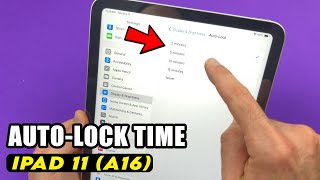 iPad 11 (A16) : How to Change Lock Screen Timeout Period screenshot 4