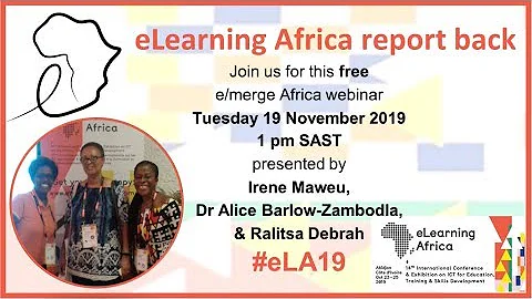 eLearning Africa 2019 report back by the e/merge A...