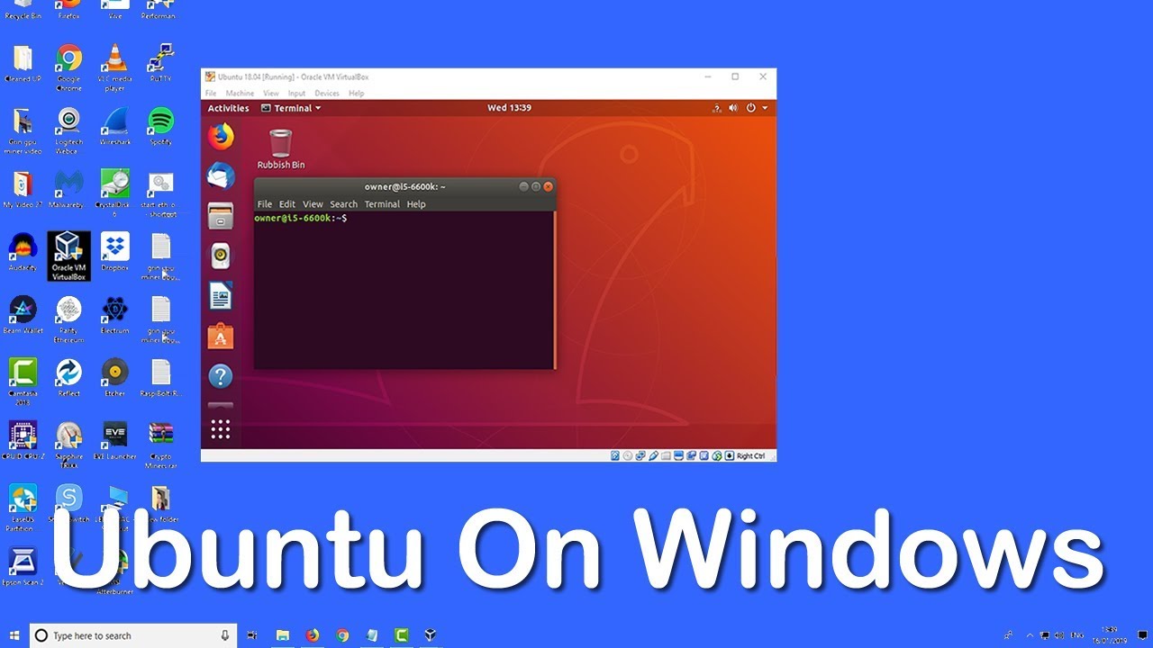 How to Install Linux Ubuntu 18.04 LTS on Windows 10