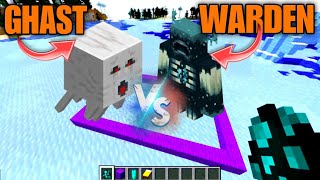 WARDEN VS GHAST - WHO IS WIN 😍 MINECRAFT