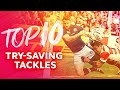 LAST-DITCH TACKLES 💥 Top Ten Try-Saving Tackles From Rugby World Cup 2015 🦸‍♂️