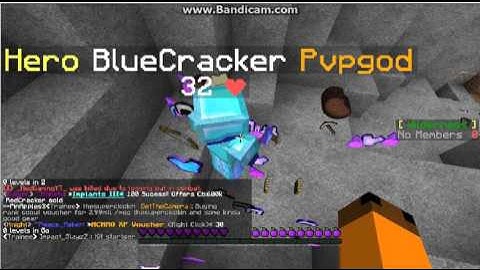 Blue Cracker hacking /Kill aura On cosmicpvp dungeon planet