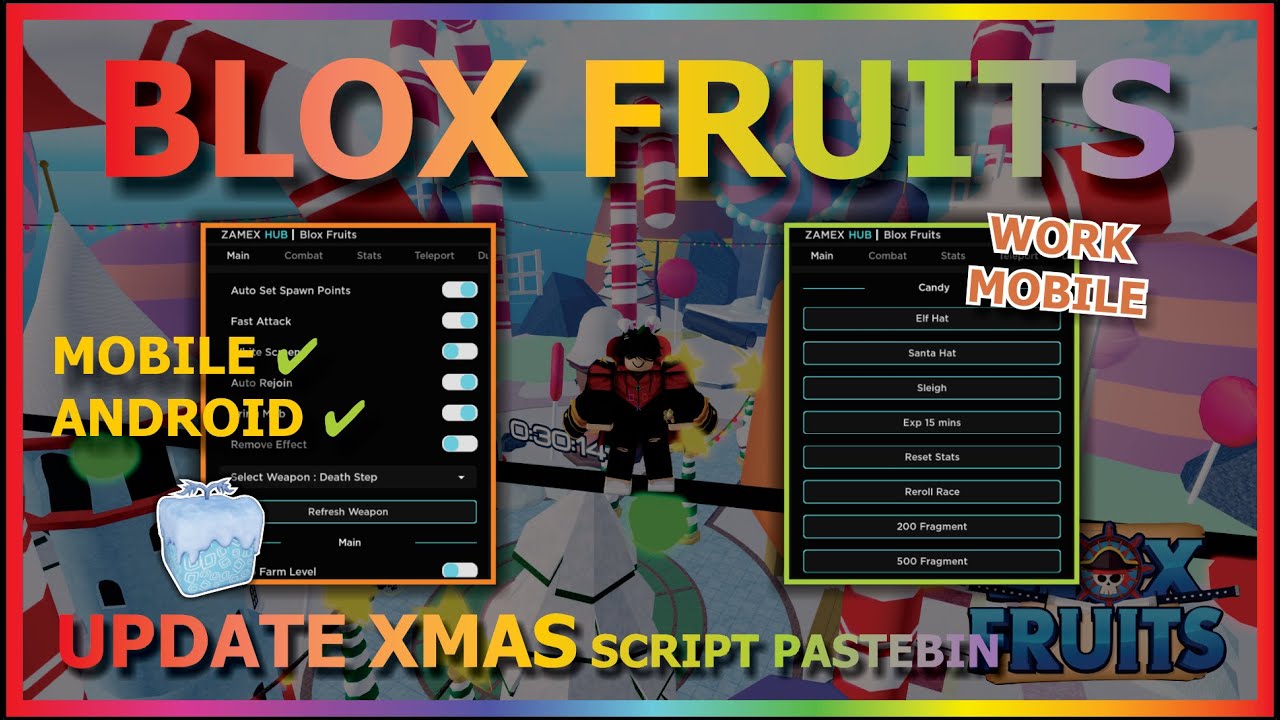 Blox Fruits Christmas Event 2022 Script!! AutoFarm Candy! Latest Version!!  - BiliBili