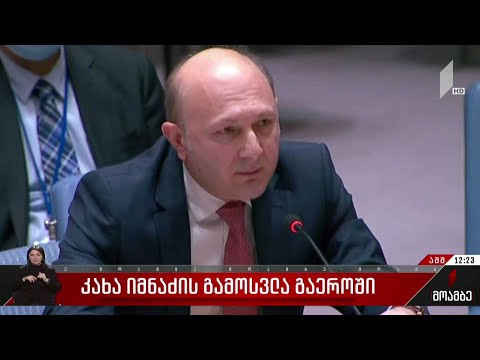 კახა იმნაძის სიტყვით გამოსვლა გაერო-ში