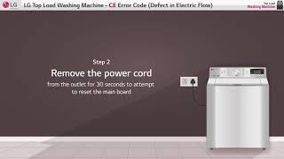 [LG Top Load Washer] - CE Error code on display