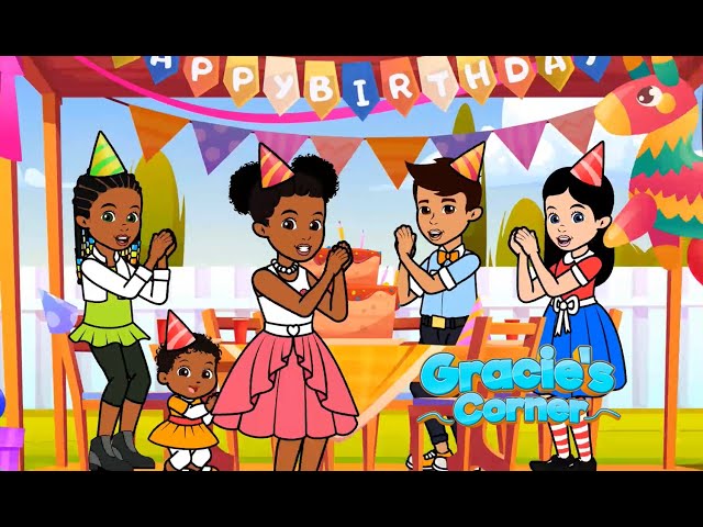 Happy Birthday Song | Gracie's Corner | Nursery Rhymes + Kids Songs class=