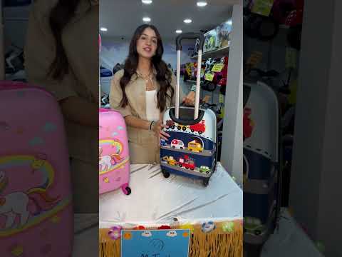 MonTravel Set Trolley per Bambini 2 Pezzi Valigia Rigida e Zainetto Bagaglio a Mano con Ruote Girevoli MT-024 Traffic Video