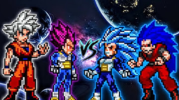 Vegeta DBS OP & Goku DBS V3.5 OP VS Vegeta SSJ7 OP & Goku SSJ7 OP in Jump Force Mugen