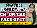 ON THE FACE OF IT CLASS 12 ENGLISH