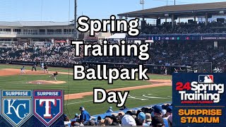 Spring Training Ballpark Tour Surprise Stadium - Phoenix Arizona - Golfing - Rangers - Royals