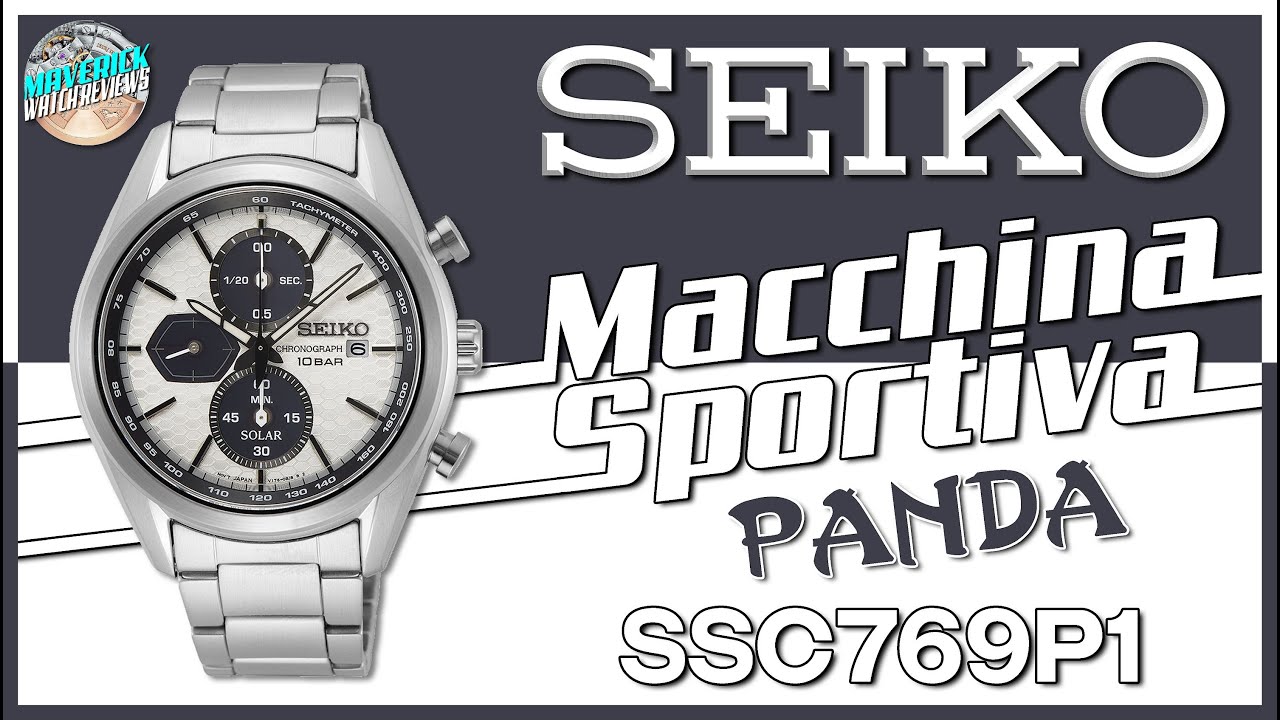 New Seiko Panda Chronograph! | Seiko Macchina Sportiva 100m Solar Quartz  SSC769P1 Unbox & Review - YouTube