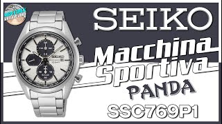 New Seiko Panda Chronograph! | Seiko Macchina Sportiva 100m Solar Quartz  SSC769P1 Unbox & Review - YouTube