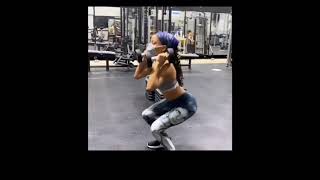 Chloe x Halle Halle Bailey going hard in the gym via IG Story 1-28-21