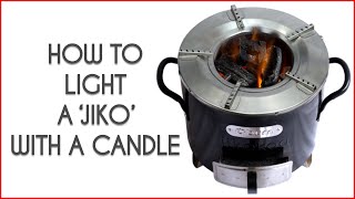 Light a Jiko under 60 seconds using a candle.