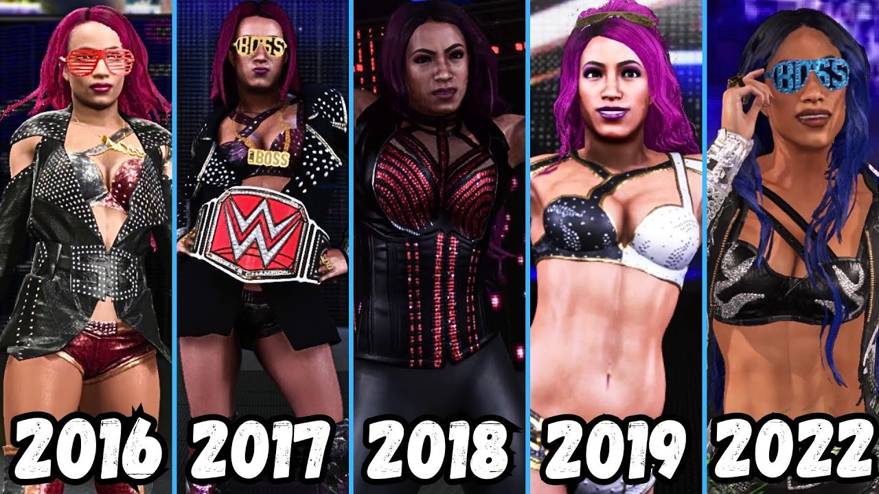 Evolution of Sasha Banks Entrance 2016 -2024 - WWE Games